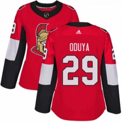 Womens Adidas Ottawa Senators 29 Johnny Oduya Authentic Red Home NHL Jersey 