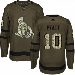 Youth Adidas Ottawa Senators 10 Tom Pyatt Premier Green Salute to Service NHL Jersey 