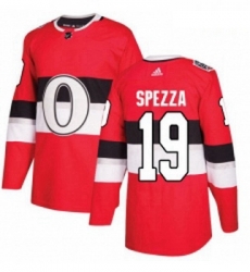 Youth Adidas Ottawa Senators 19 Jason Spezza Authentic Red 2017 100 Classic NHL Jersey 