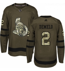 Youth Adidas Ottawa Senators 2 Dylan DeMelo Authentic Green Salute to Service NHL Jersey 