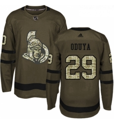 Youth Adidas Ottawa Senators 29 Johnny Oduya Premier Green Salute to Service NHL Jersey 