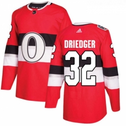 Youth Adidas Ottawa Senators 32 Chris Driedger Authentic Red 2017 100 Classic NHL Jersey 