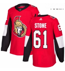 Youth Adidas Ottawa Senators 61 Mark Stone Authentic Red Home NHL Jersey 