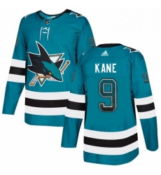 Mens Adidas San Jose Sharks 9 Evander Kane Authentic Teal Drift Fashion NHL Jersey 