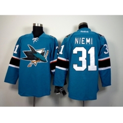 NHL San Jose Sharks #31 Niemi 2015 Winter Classic Blue Jerseys
