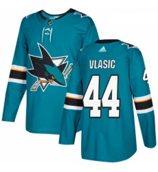 Youth Adidas San Jose Sharks 44 Marc Edouard Vlasic Authentic Teal Green Home NHL Jersey 