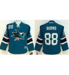 Youth San Jose Sharks #88 Brent Burns Green Stitched NHL Jersey