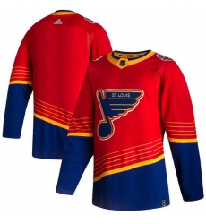 Men St.Louis Blues Blank Red 2020 21 Reverse Retro Adidas Jersey