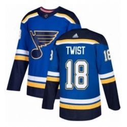 Mens Adidas St Louis Blues 18 Tony Twist Authentic Royal Blue Home NHL Jersey 