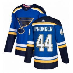 Mens Adidas St Louis Blues 44 Chris Pronger Authentic Royal Blue Home NHL Jersey 