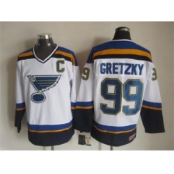 NHL St.Louis Blues #99 Gretzky white jerseys