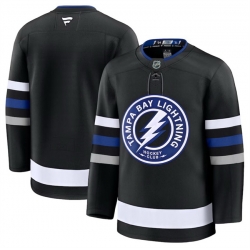 Men Tampa Bay Lightning Blank Black 2024 25 Alternate Stitched Hockey Jersey