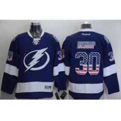 nhl jerseys tampa bay lightning #30 bishop blue[national flag version]