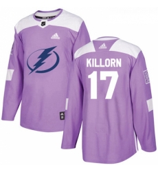 Youth Adidas Tampa Bay Lightning 17 Alex Killorn Authentic Purple Fights Cancer Practice NHL Jersey 