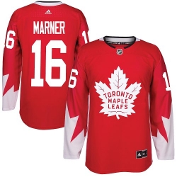 Maple Leafs #16 Mitchell Marner Red Alternate Stitched NHL Jersey