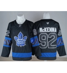 Men Toronto Maple Leafs 92 Gavin McKenna Fanatics Black Alternate Reversible Next Gen Jersey Men Toronto Maple Leafs 92 Gavin McKenna Fanatics Black Alternate Reversible Next Gen Jersey