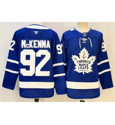 Men Toronto Maple Leafs  92 Gavin McKenna Fanatics Home Blue Premium Player Jersey
