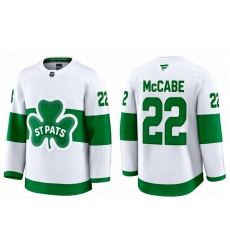 Men Toronto Maple Leafs Jake McCabe 22 White St Patricks Authentic Jersey