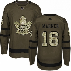 Mens Adidas Toronto Maple Leafs 16 Mitchell Marner Authentic Green Salute to Service NHL Jersey 