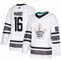 Mens Adidas Toronto Maple Leafs 16 Mitchell Marner White 2019 All Star Game Parley Authentic Stitched NHL Jersey 