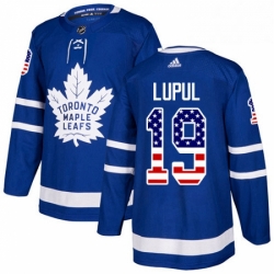 Mens Adidas Toronto Maple Leafs 19 Joffrey Lupul Authentic Royal Blue USA Flag Fashion NHL Jersey 