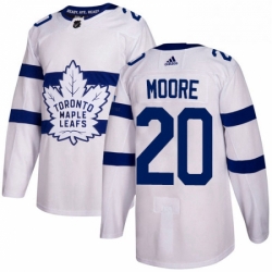 Mens Adidas Toronto Maple Leafs 20 Dominic Moore Authentic White 2018 Stadium Series NHL Jersey 