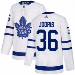 Mens Adidas Toronto Maple Leafs 36 Josh Jooris Authentic White Away NHL Jersey 