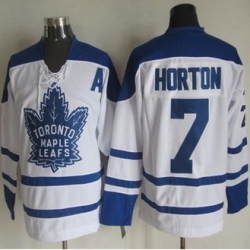 Toronto Maple Leafs #7 Tim Horton White CCM Throwback Winter Classic Stitched NHL Jersey