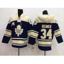 nhl jerseys toronto maple leafs #34 reimer blue-cream[pullover hooded sweatshirt]