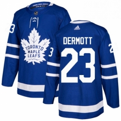 Youth Adidas Toronto Maple Leafs 23 Travis Dermott Authentic Royal Blue Home NHL Jersey 