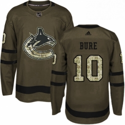 Youth Adidas Vancouver Canucks 10 Pavel Bure Premier Green Salute to Service NHL Jersey 