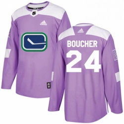 Youth Adidas Vancouver Canucks 24 Reid Boucher Authentic Purple Fights Cancer Practice NHL Jersey 