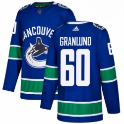 Youth Adidas Vancouver Canucks 60 Markus Granlund Authentic Blue Home NHL Jersey 