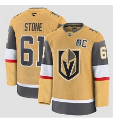 Men Vegas Golden Knights  61 Mark Stone Gold 2026 Stanley Cup Final Patch And C Patch Home Stitched Hockey Jersey
