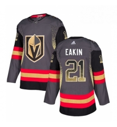 Mens Adidas Vegas Golden Knights 21 Cody Eakin Authentic Black Drift Fashion NHL Jersey 