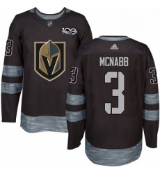 Mens Adidas Vegas Golden Knights 3 Brayden McNabb Authentic Black 1917 2017 100th Anniversary NHL Jersey 