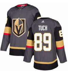 Mens Adidas Vegas Golden Knights 89 Alex Tuch Premier Gray Home NHL Jersey 