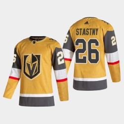 Vegas Golden Knights 26 Paul Stastny Men Adidas 2020 21 Authentic Player Alternate Stitched NHL Jersey Gold