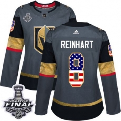 womens griffin reinhart vegas golden knights jersey gray adidas 8 nhl 2018 stanley cup final authentic usa flag fashion