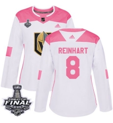 womens griffin reinhart vegas golden knights jersey white pink adidas 8 nhl 2018 stanley cup final authentic fashion