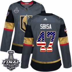 womens luca sbisa vegas golden knights jersey gray adidas 47 nhl 2018 stanley cup final authentic usa flag fashion