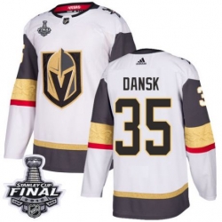 womens oscar dansk vegas golden knights jersey white adidas 35 nhl away 2018 stanley cup final authentic