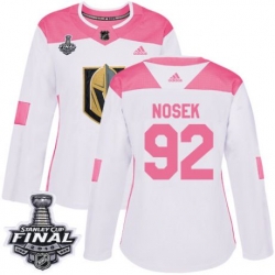 womens tomas nosek vegas golden knights jersey white pink adidas 92 nhl 2018 stanley cup final authentic fashion