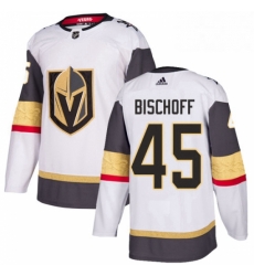 Youth Adidas Vegas Golden Knights 45 Jake Bischoff Authentic White Away NHL Jersey 