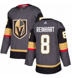 Youth Adidas Vegas Golden Knights 8 Griffin Reinhart Authentic Gray Home NHL Jersey 