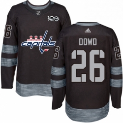 Mens Adidas Washington Capitals 26 Nic Dowd Authentic Black 1917 2017 100th Anniversary NHL Jersey 