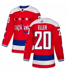 Youth Adidas Washington Capitals 20 Lars Eller Authentic Red Alternate NHL Jersey 