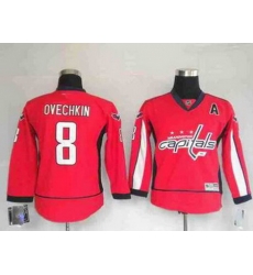 Youth Washington Capitals #8 A.Ovechkin RED jerseys