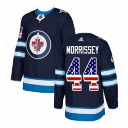 Youth Adidas Winnipeg Jets 44 Josh Morrissey Authentic Navy Blue USA Flag Fashion NHL Jersey 