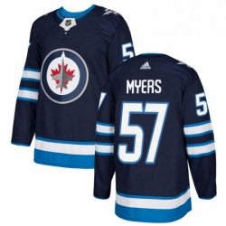 Youth Adidas Winnipeg Jets 57 Tyler Myers Premier Navy Blue Home NHL Jersey 